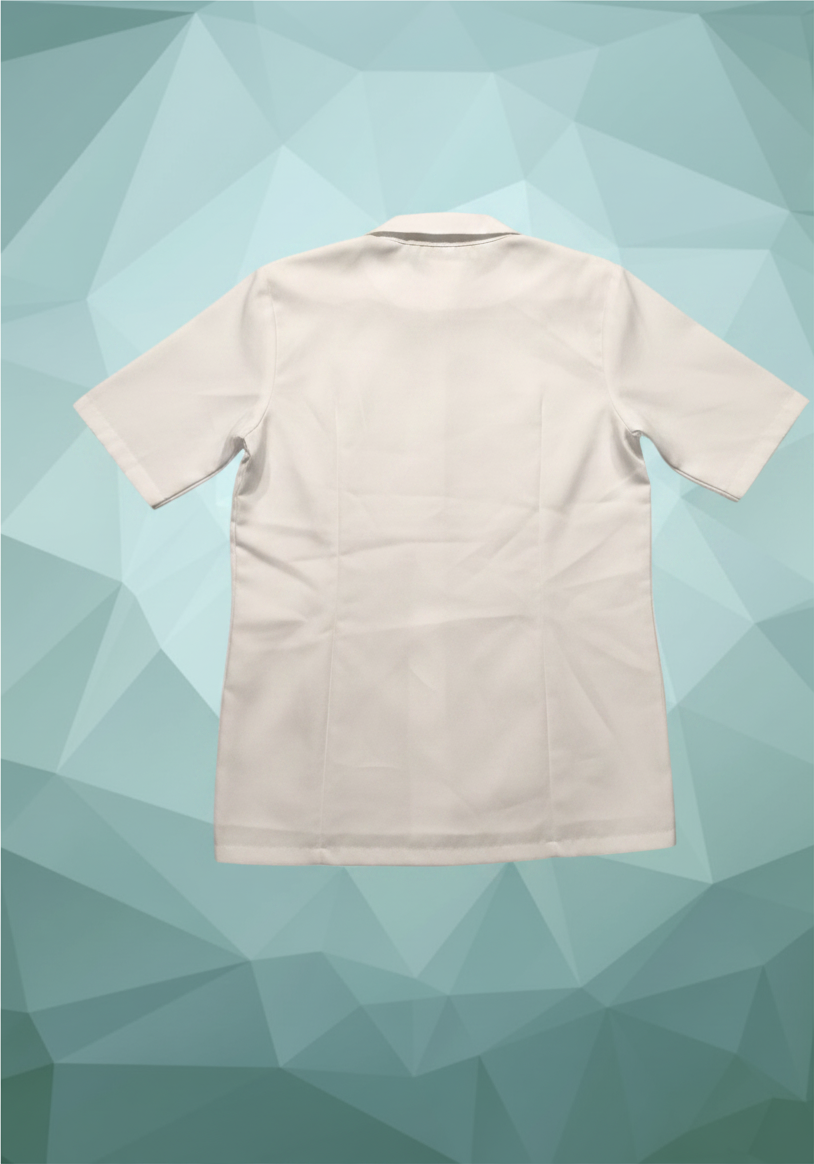 Fehér rövid ujjú elegáns blúz