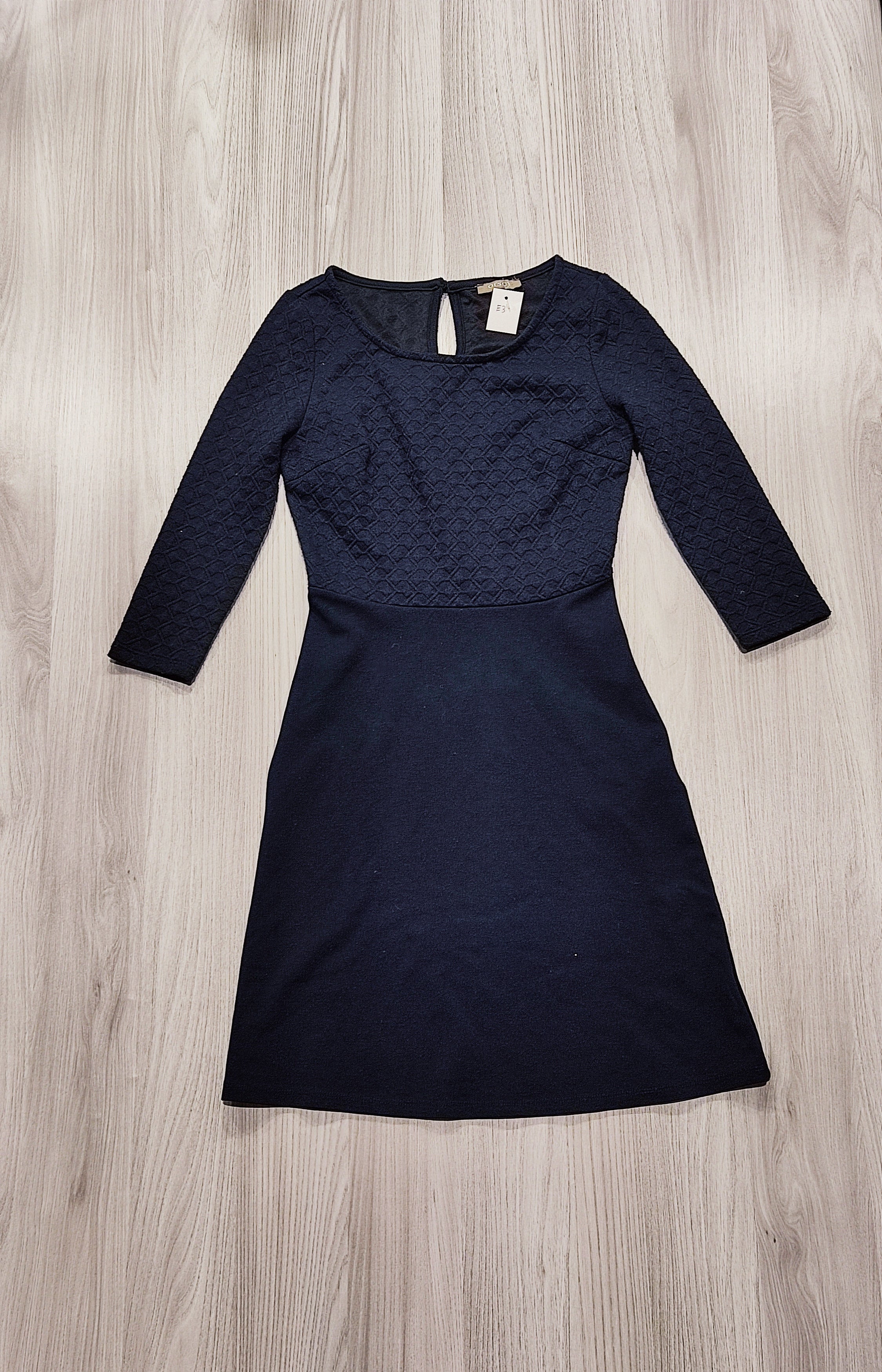 Orsay sötétkék texturált egyberuha