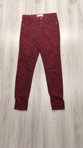 M17 Denim piros mintás skinny farmer