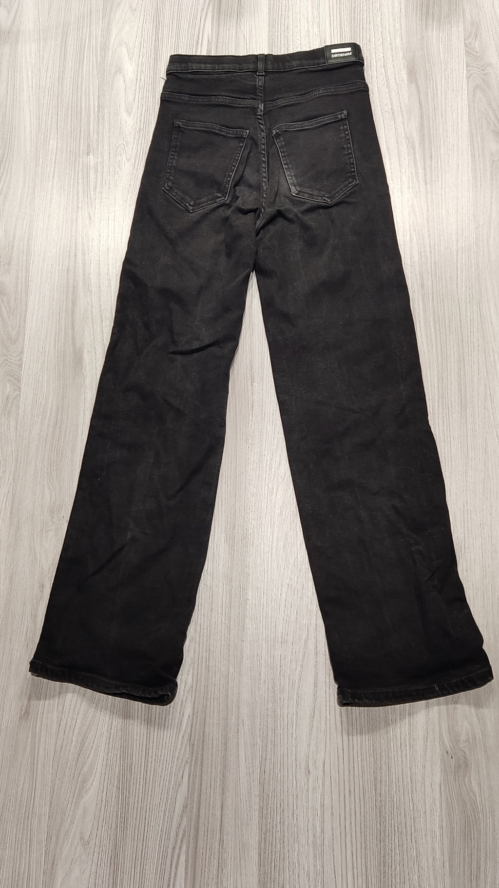 Dr. Denim fekete wide leg farmer