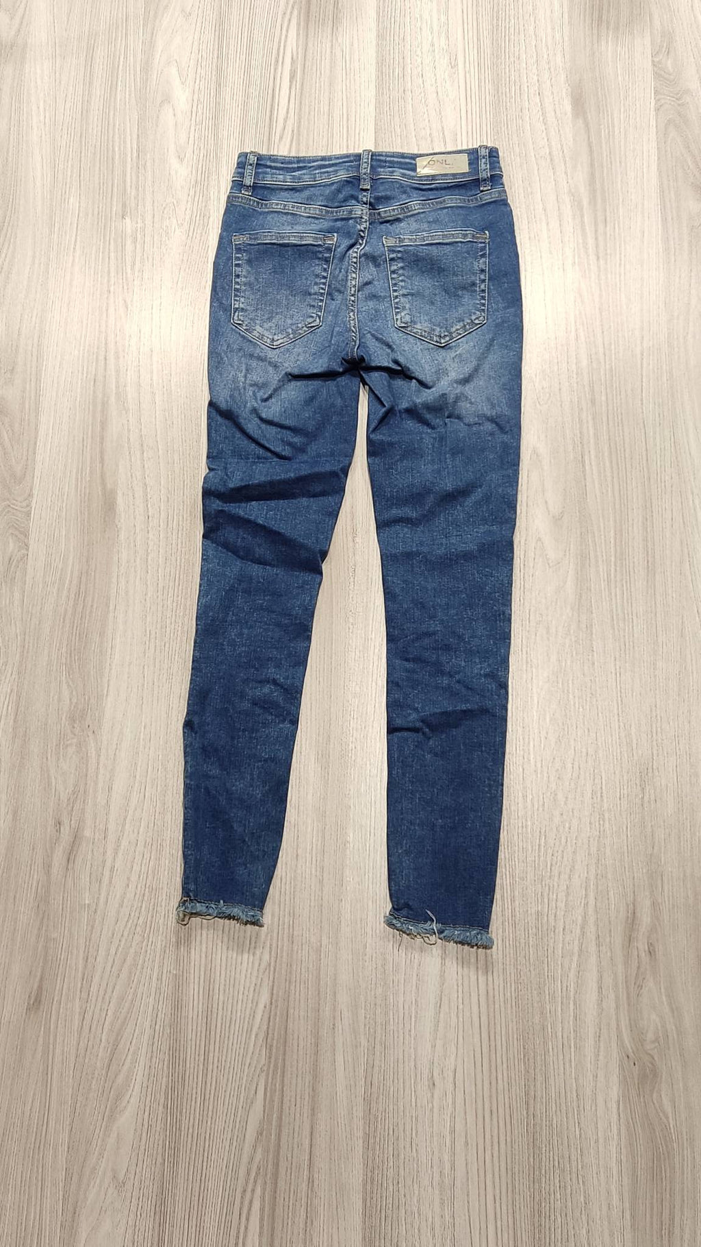 Only kék skinny farmer rojtos szárvéggel