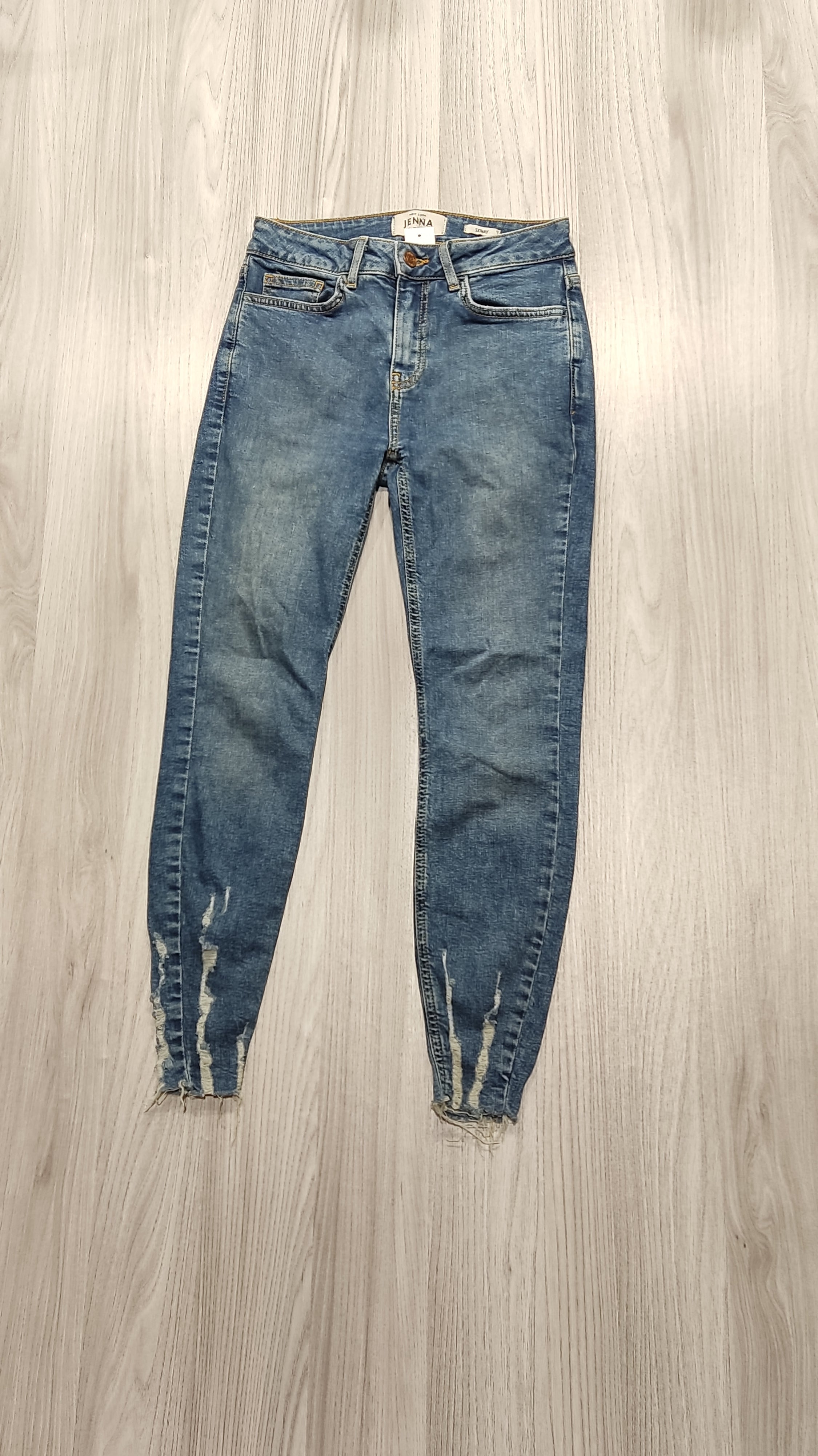 New Look kék szaggatott skinny farmer