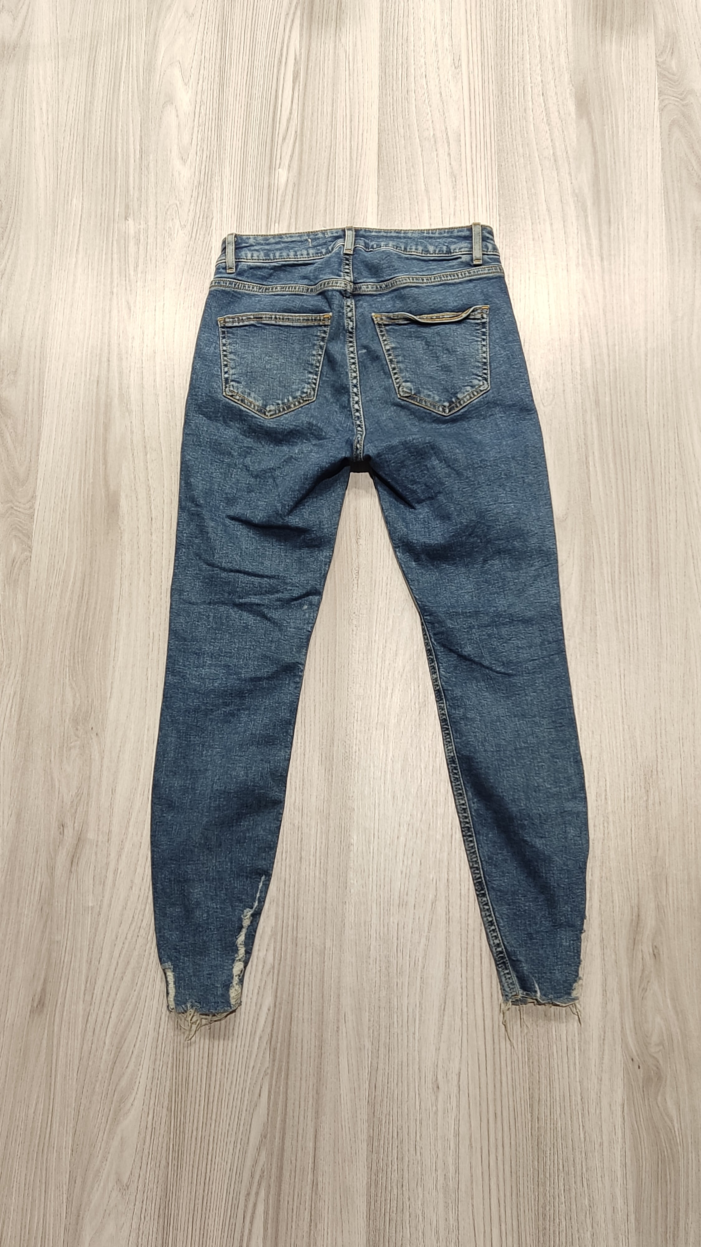 New Look kék szaggatott skinny farmer