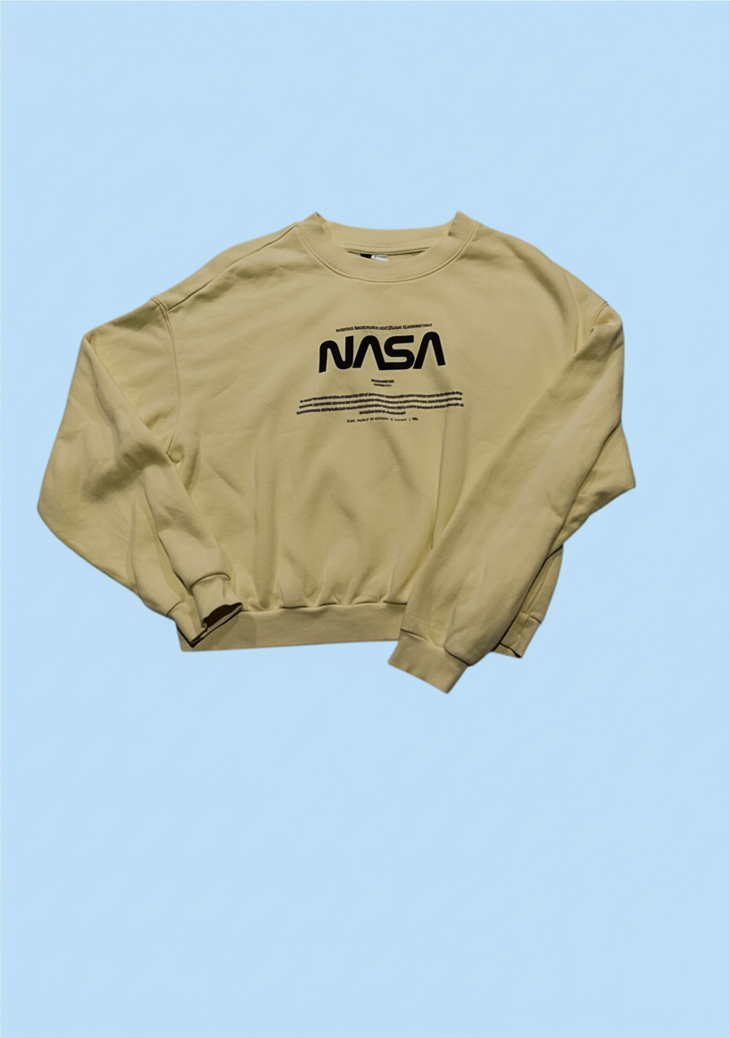 Divided sárga NASA pulóver