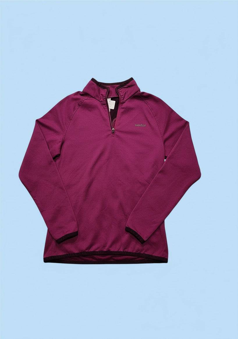 Decathlon lila félcipzáras pulóver