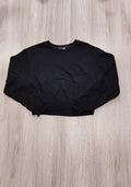 Stradivarius fekete crop pulóver