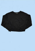 Stradivarius fekete crop pulóver