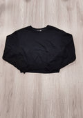 Stradivarius fekete crop pulóver