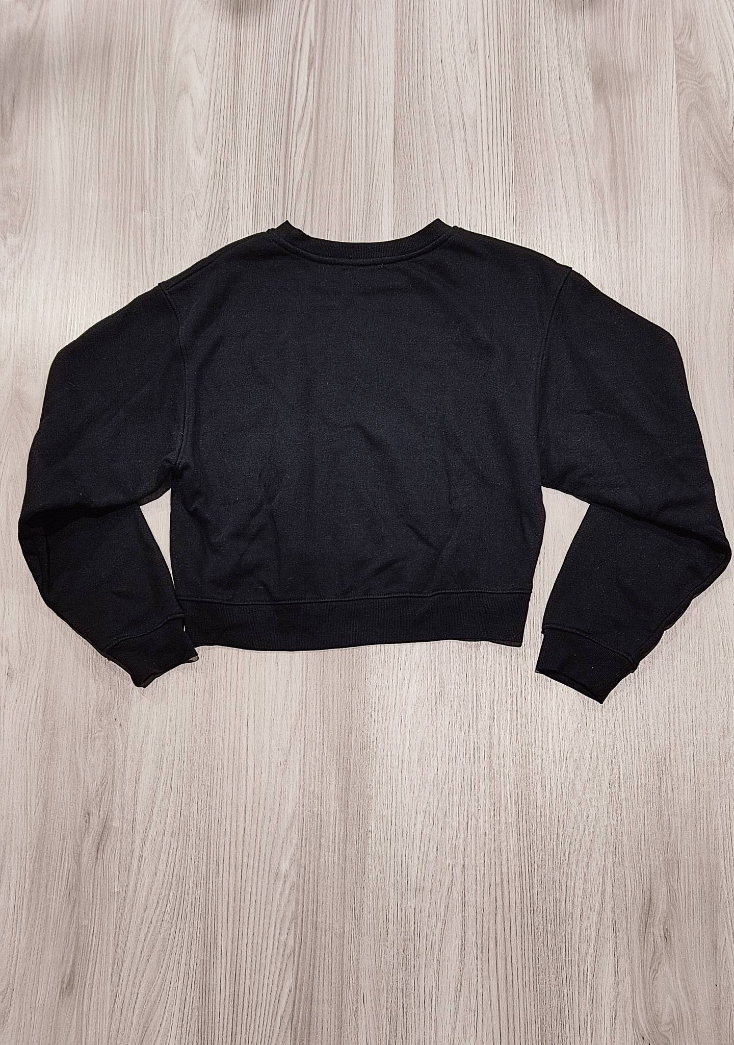 Stradivarius fekete crop pulóver