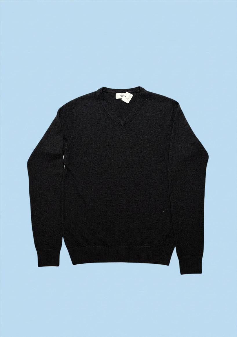 C&A fekete V-nyakú pulóver