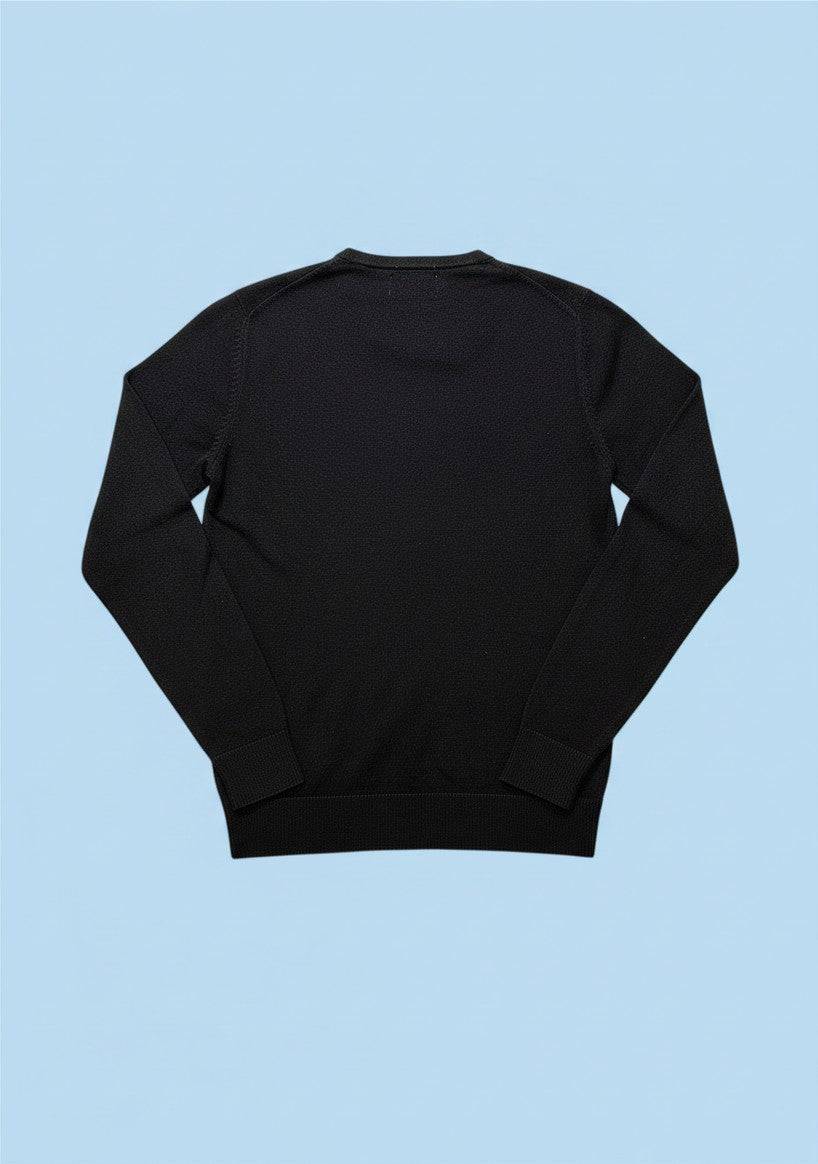 C&A fekete V-nyakú pulóver