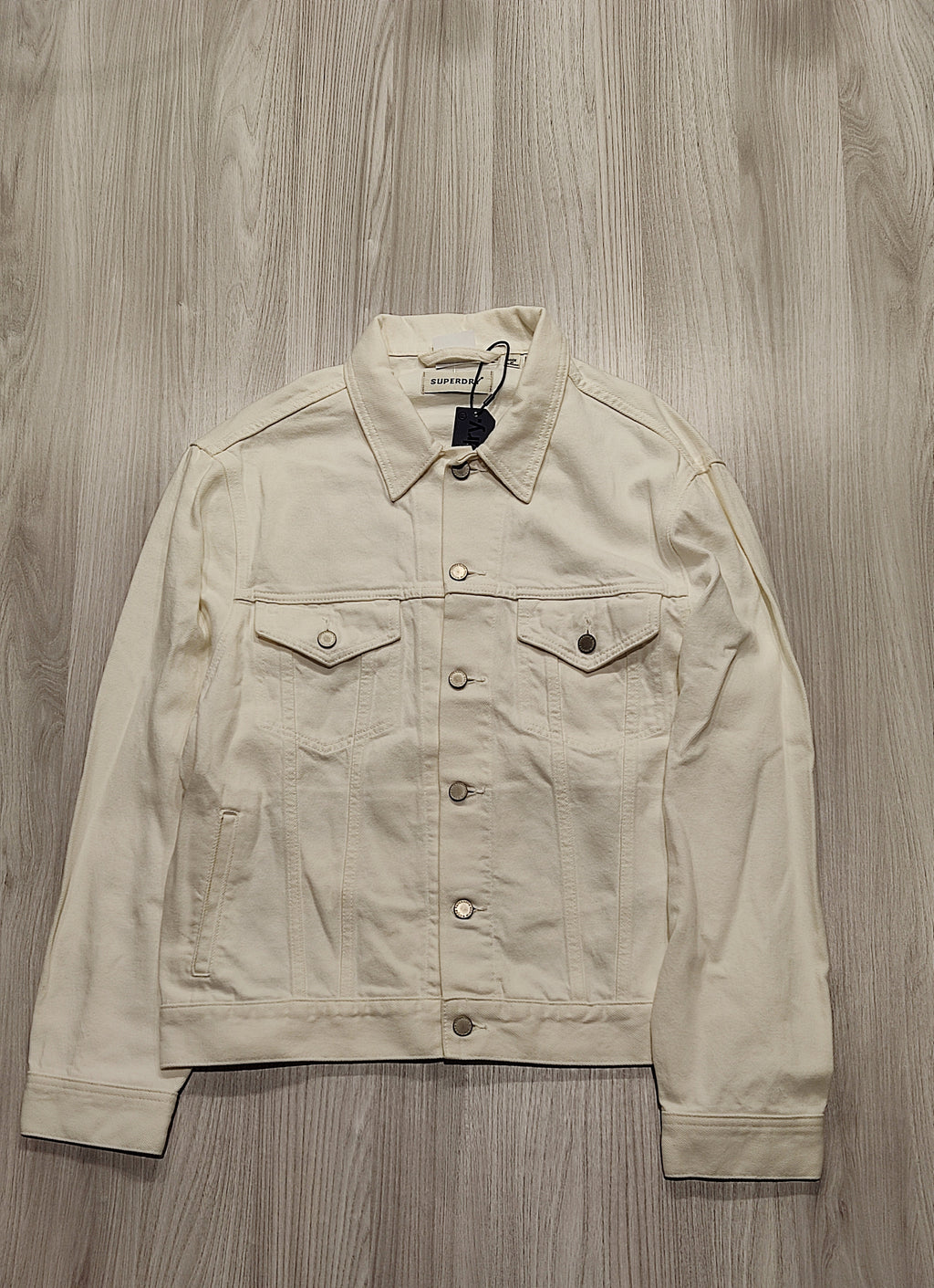 SUPERDRY fehér farmerdzseki