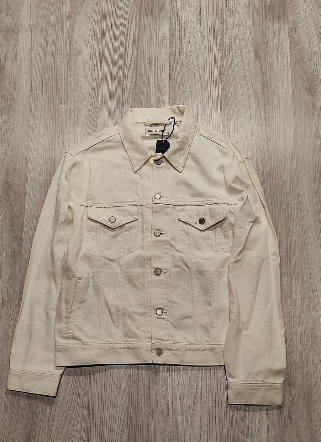 SUPERDRY fehér farmerdzseki