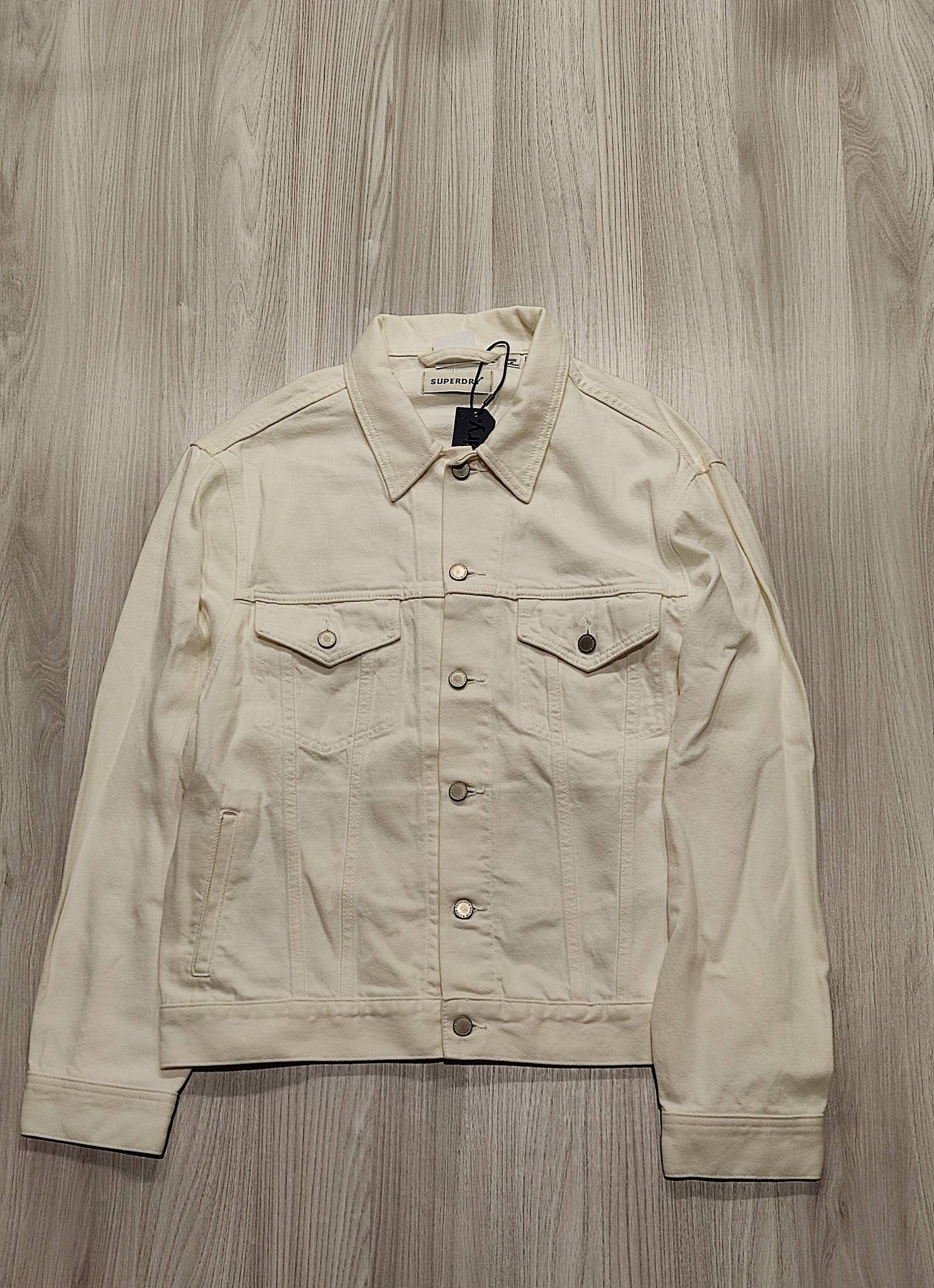 SUPERDRY fehér farmerdzseki