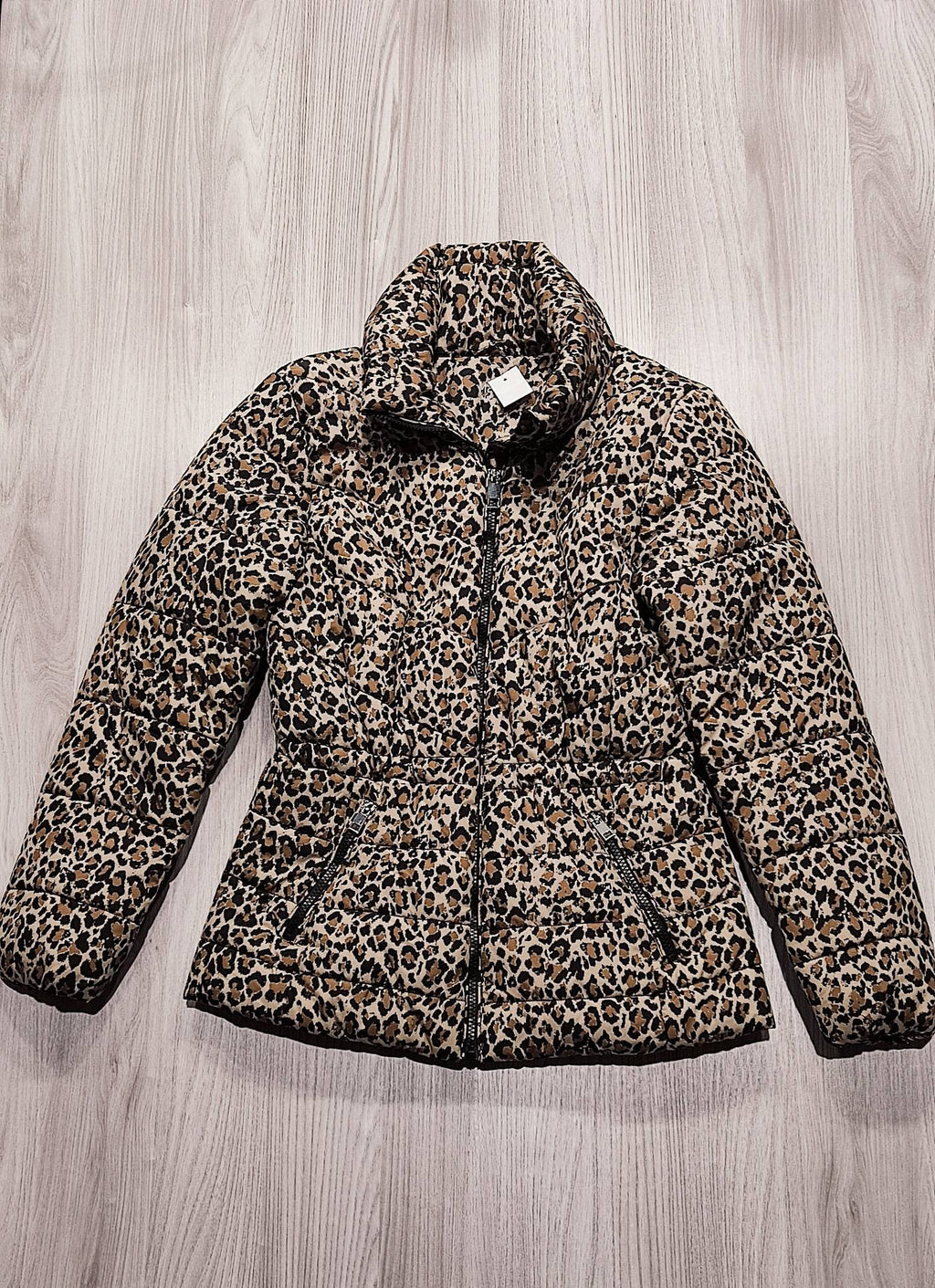 M&S leopárdmintás steppelt kabát