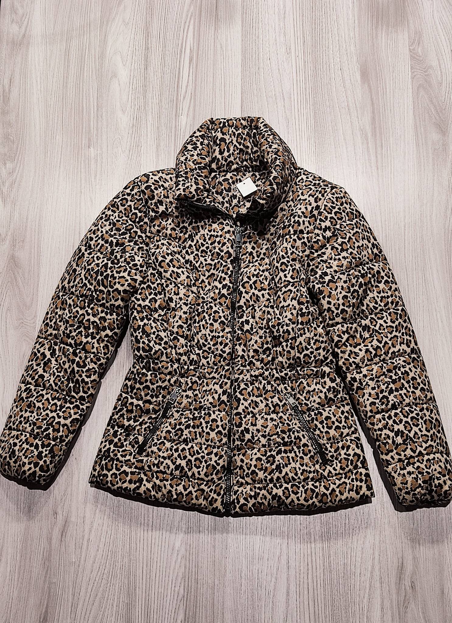 M&S leopárdmintás steppelt kabát