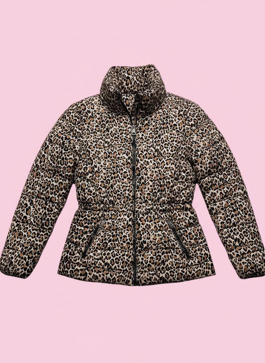 M&S leopárdmintás steppelt kabát
