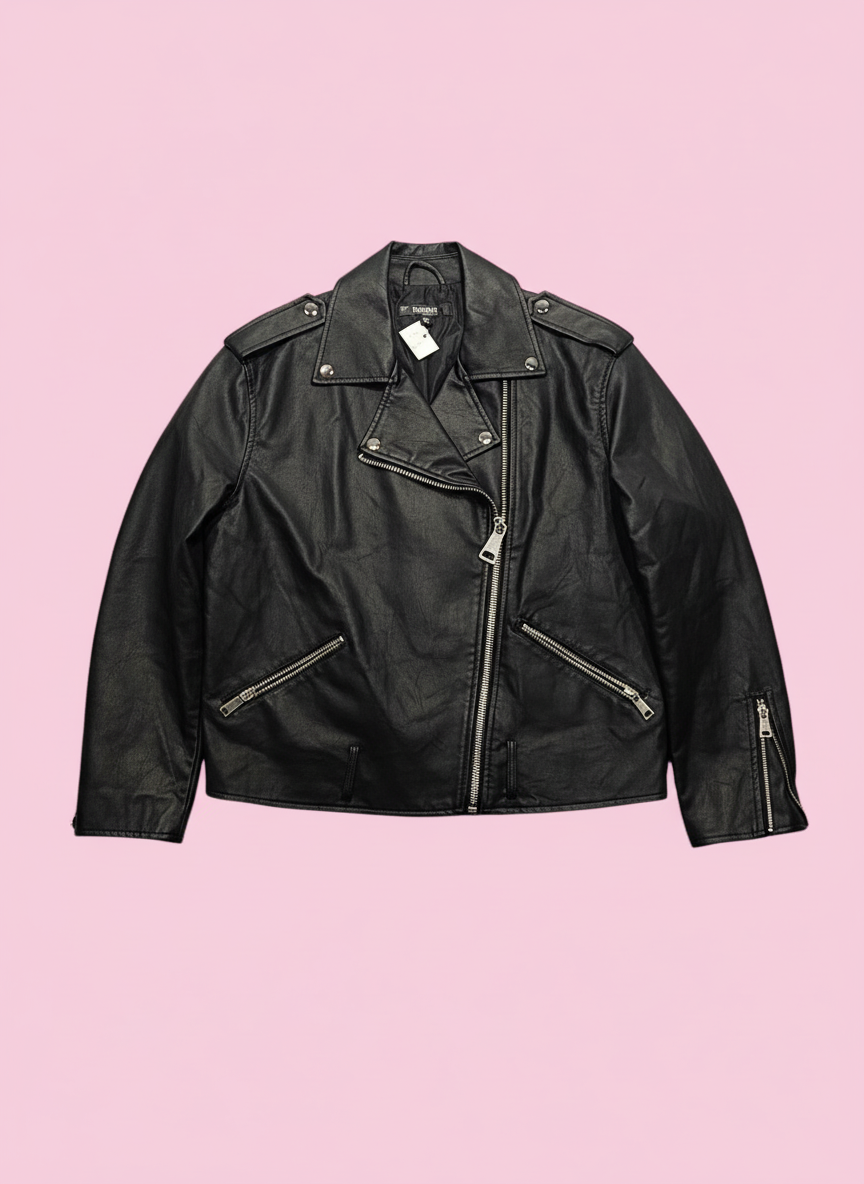 Missguided mûbõr biker kabát