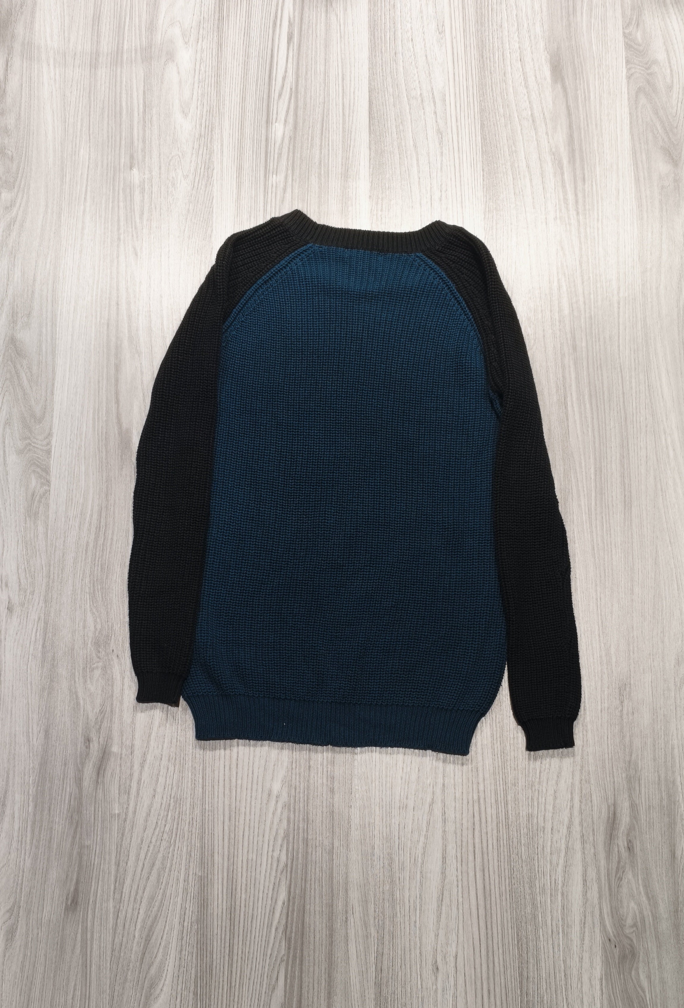 Amisu kék-fekete kötött pulóver