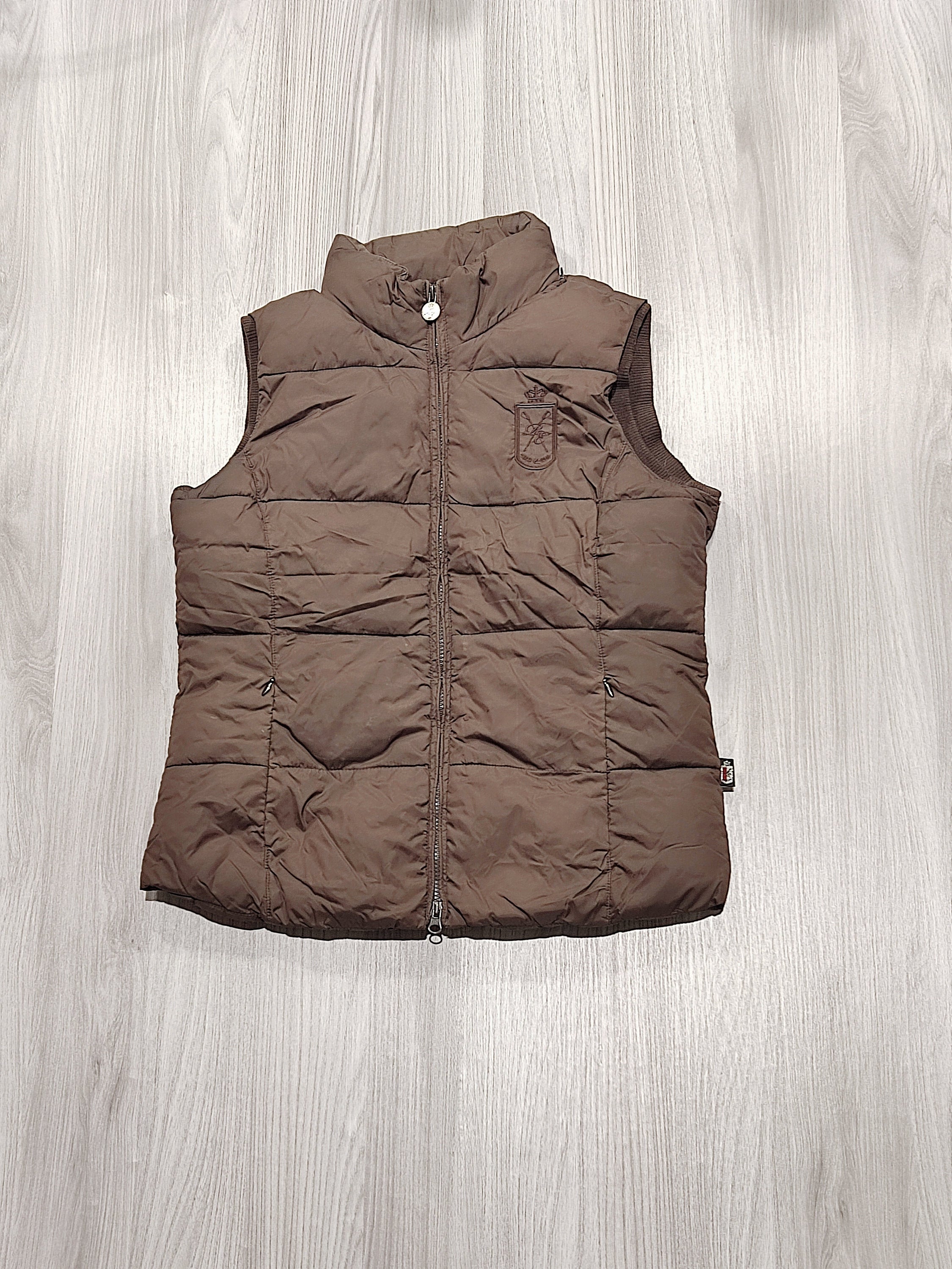 HORZE barna steppelt mellény