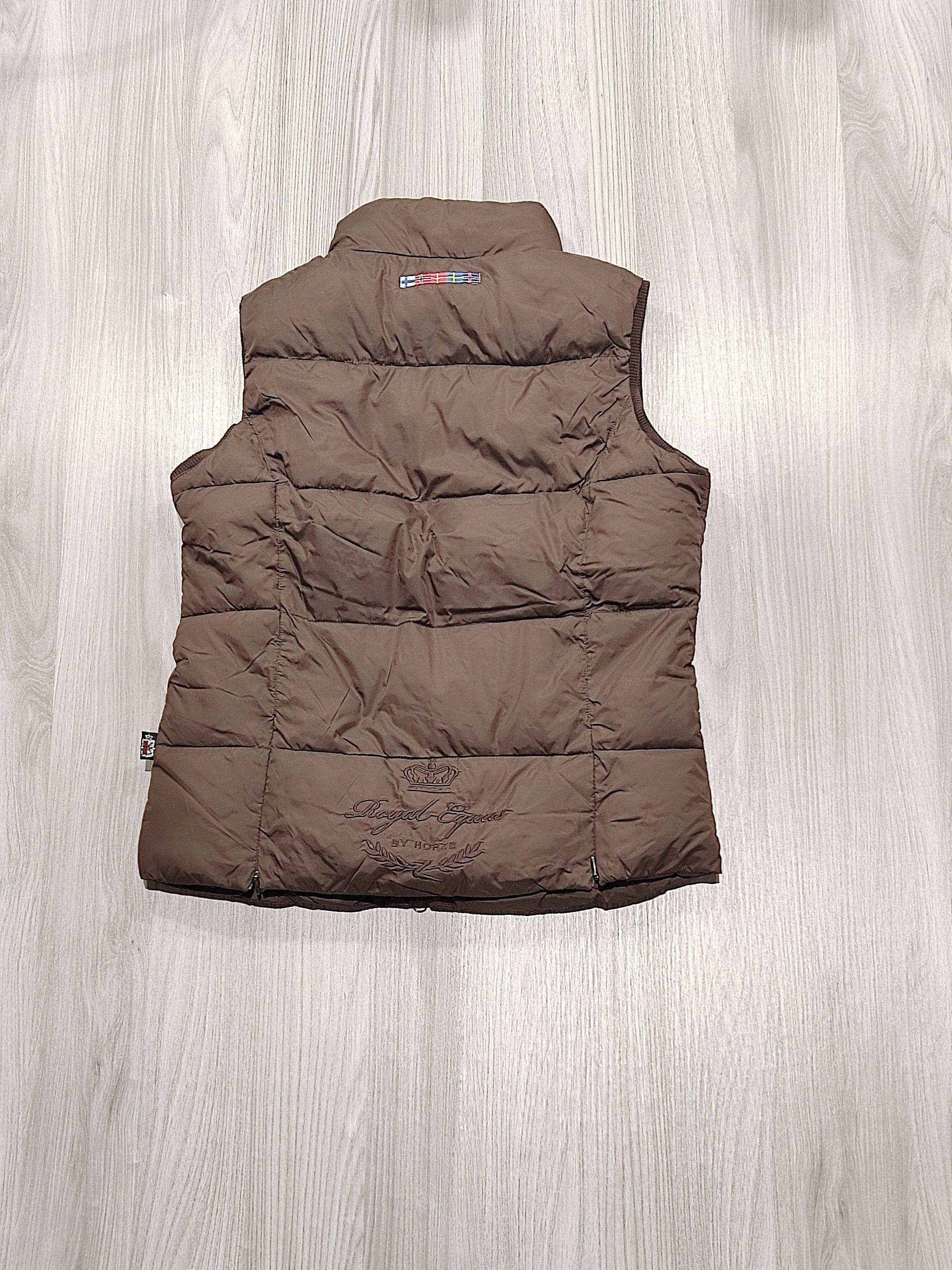 HORZE barna steppelt mellény