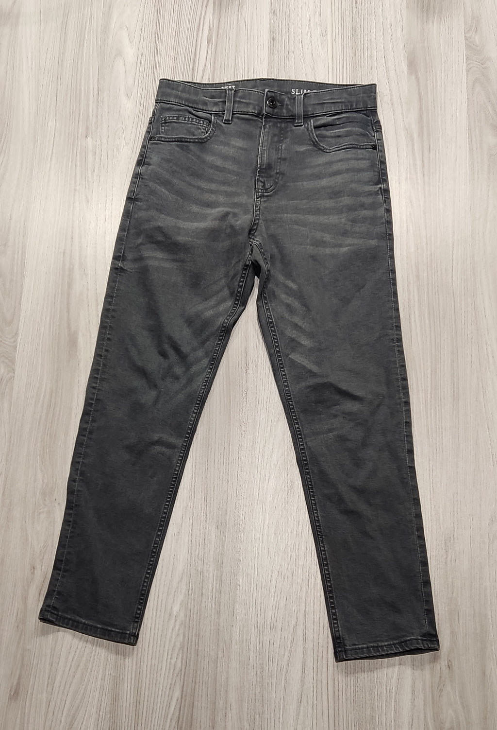Next szürke slim fit farmer