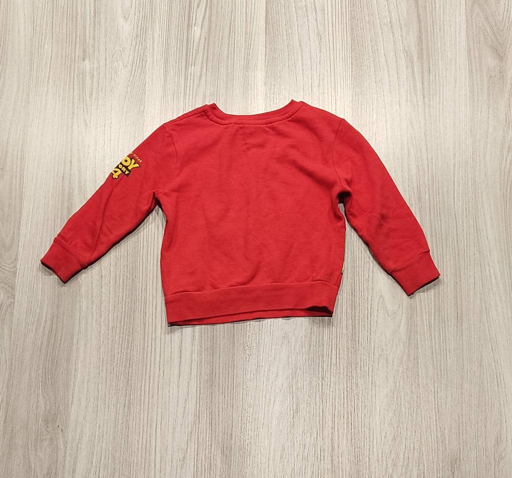Piros Toy Story mintás pulóver