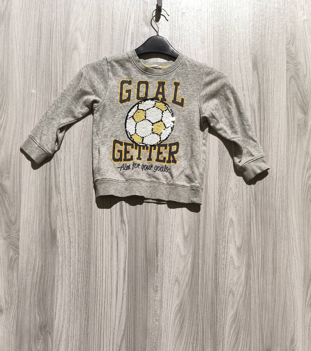 H&M szürke focilabdás flitteres gyermek pulóver