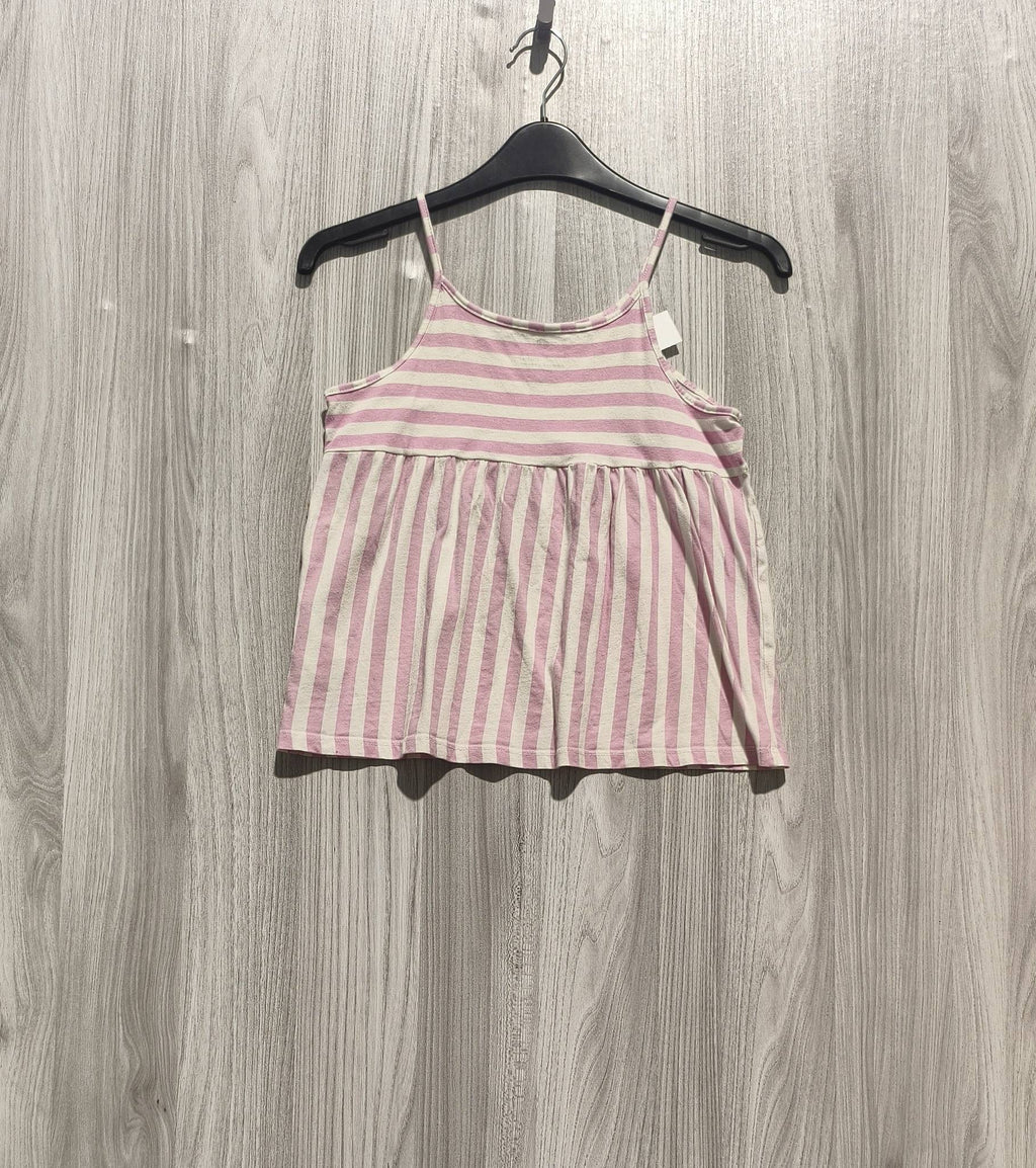 H&M rózsaszín-fehér csíkos spagettipántos lányka felsõ