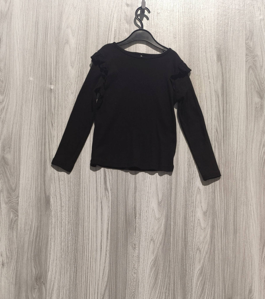 H&M fekete fodros vállú lányka hosszú ujjú felsõ