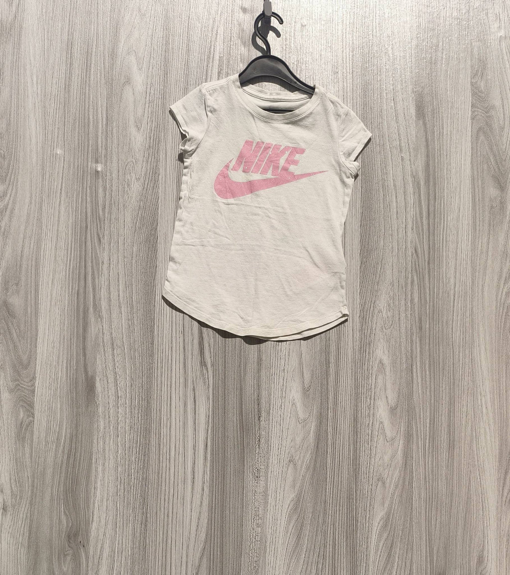 Nike fehér rózsaszín logós lányka póló