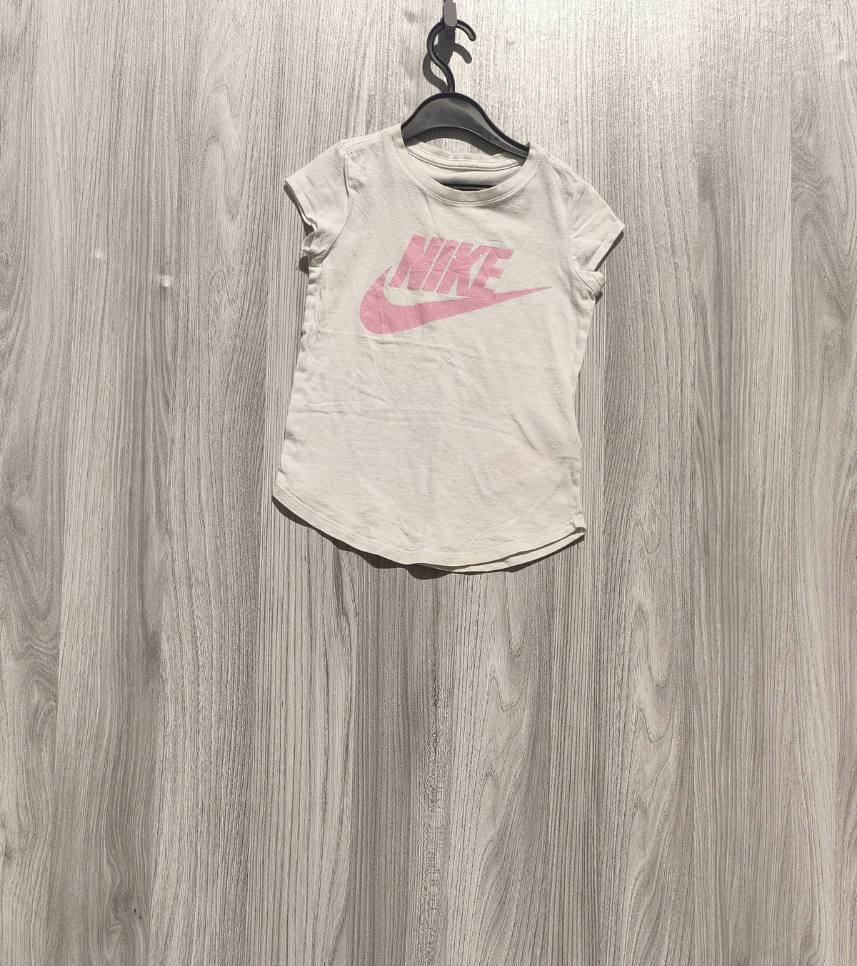 Nike fehér rózsaszín logós lányka póló