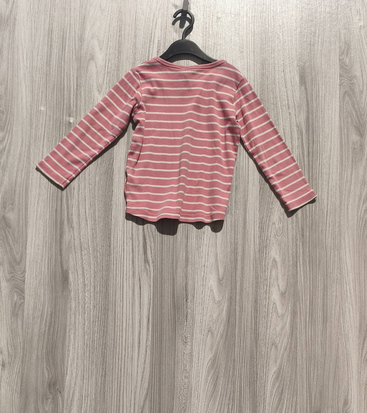 H&M rózsaszín-fehér csíkos lányka hosszú ujjú felsõ