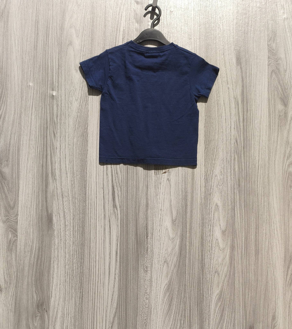 FRUIT OF THE LOOM sötétkék vonatmintás fiú póló