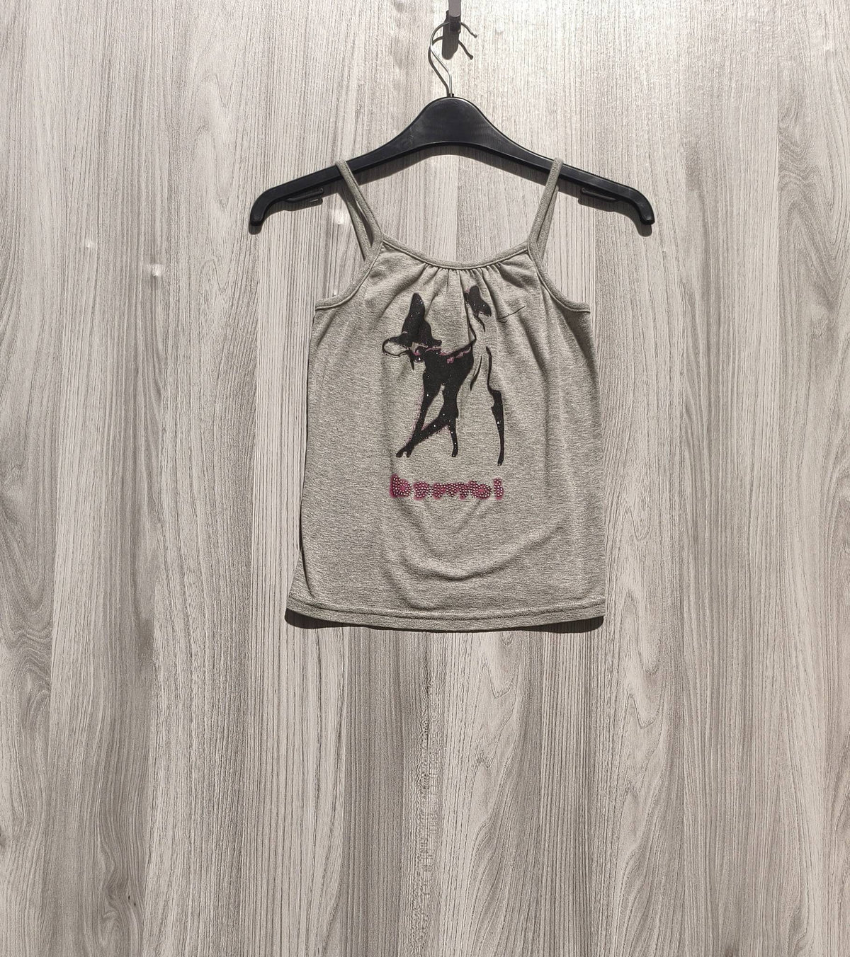 H&M Young szürke táncos mintás pántos lány felsõ