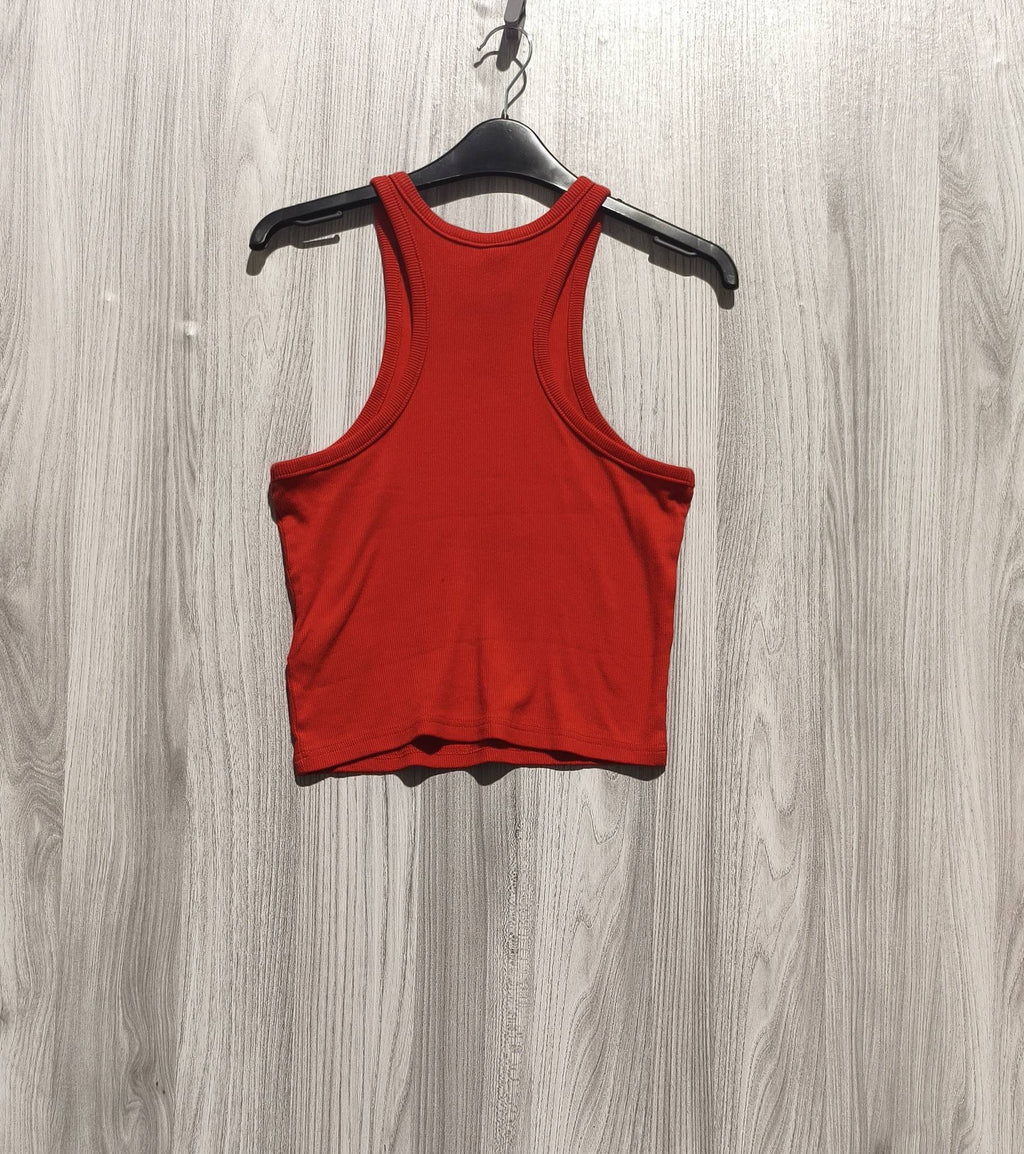 H&M piros bordázott ujjatlan lány felsõ