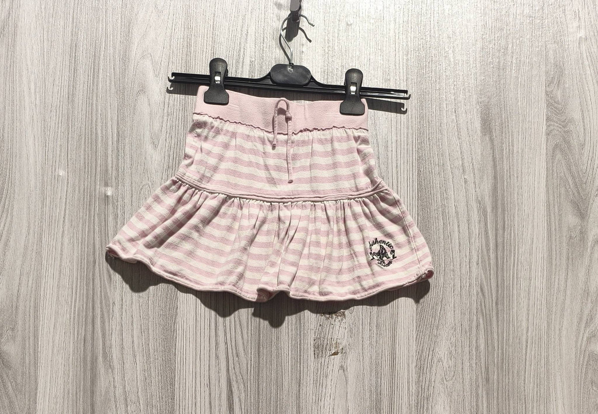 Cri Cri KIDSWEAR rózsaszín-fehér csíkos fodros lány szoknya