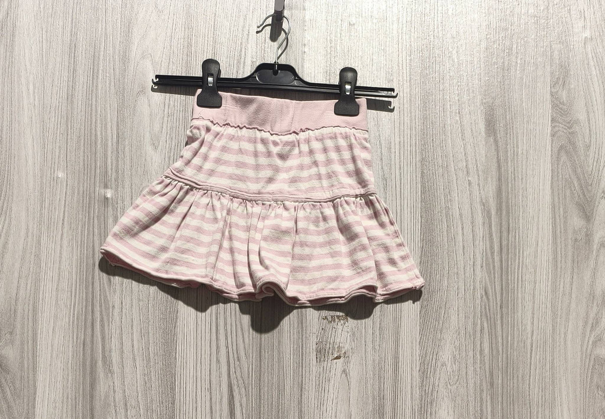 Cri Cri KIDSWEAR rózsaszín-fehér csíkos fodros lány szoknya