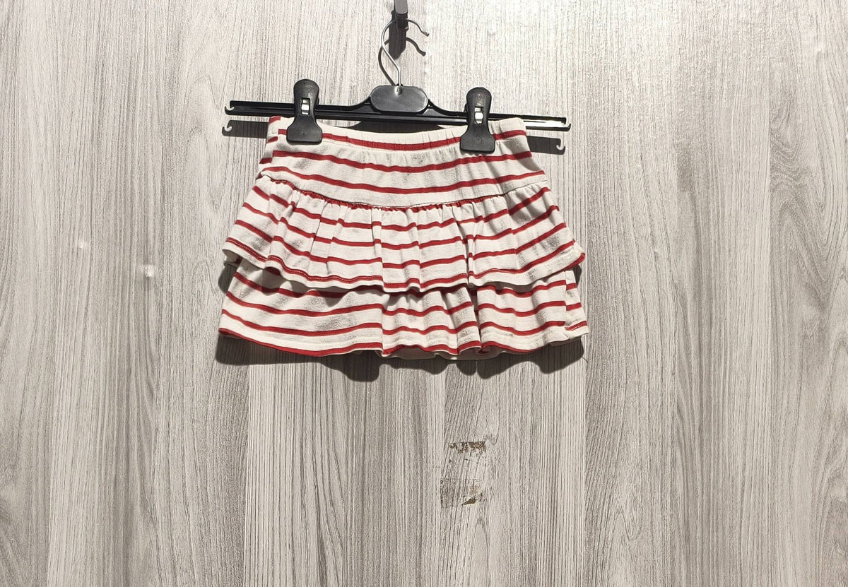 H&M fehér-piros csíkos fodros lány szoknya