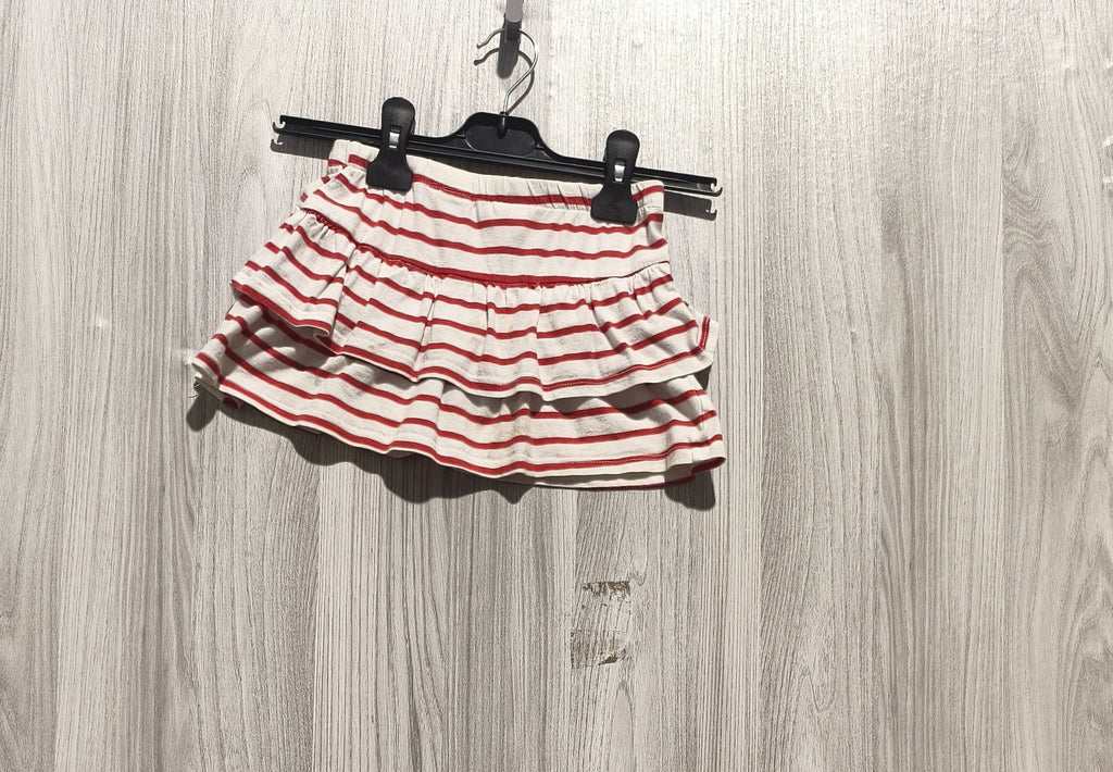 H&M fehér-piros csíkos fodros lány szoknya