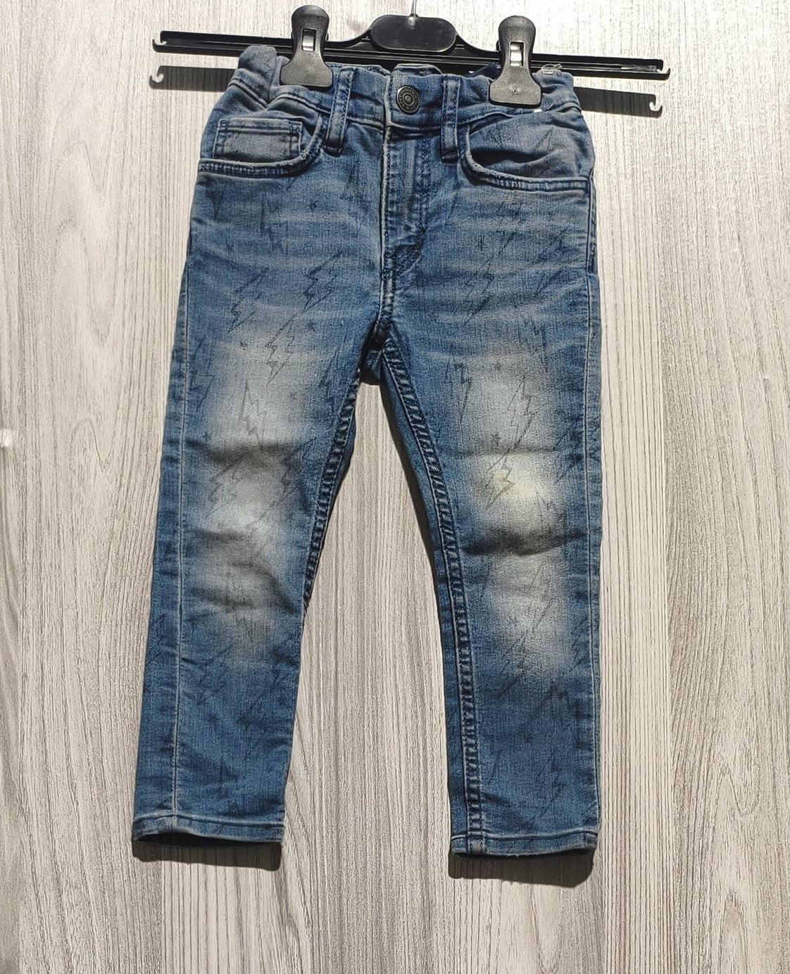 &Denim kék villámmintás fiú farmernadrág