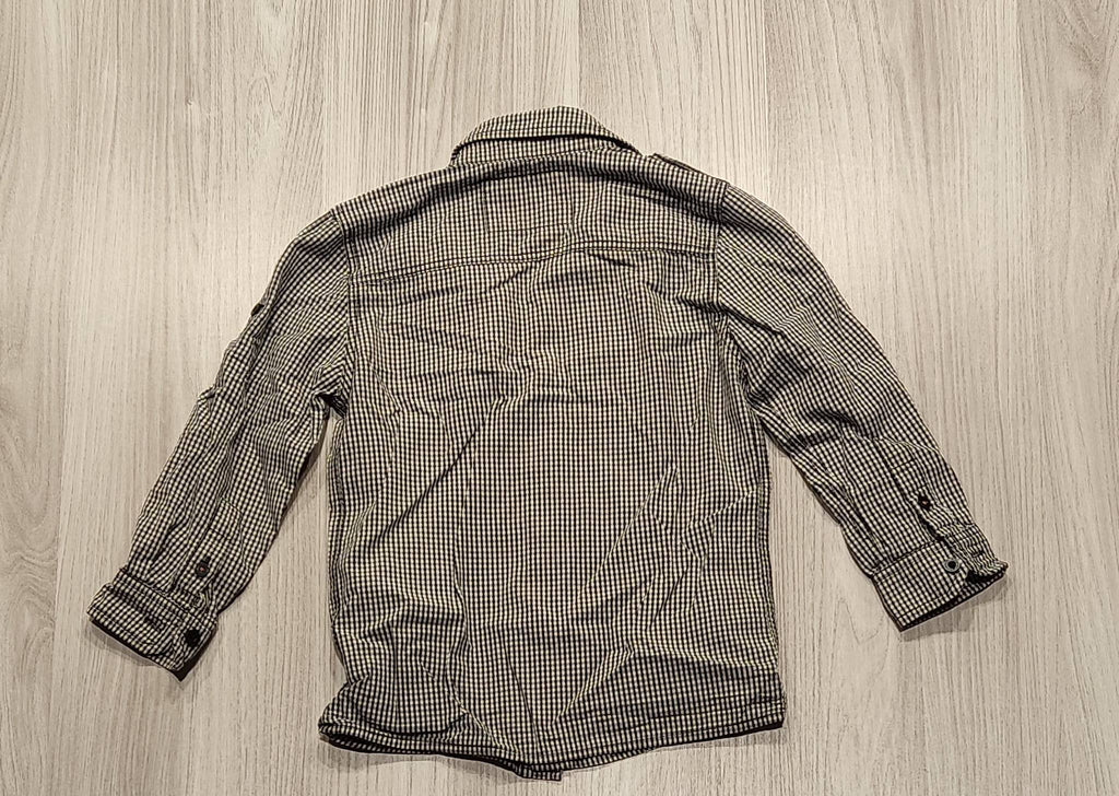 Autograph fekete-fehér kockás hosszú ujjú ing