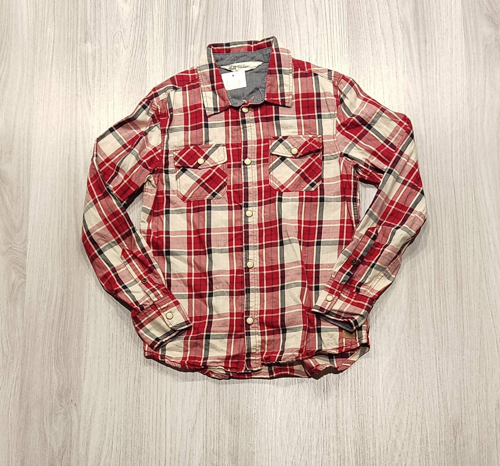H&M piros kockás hosszú ujjú ing