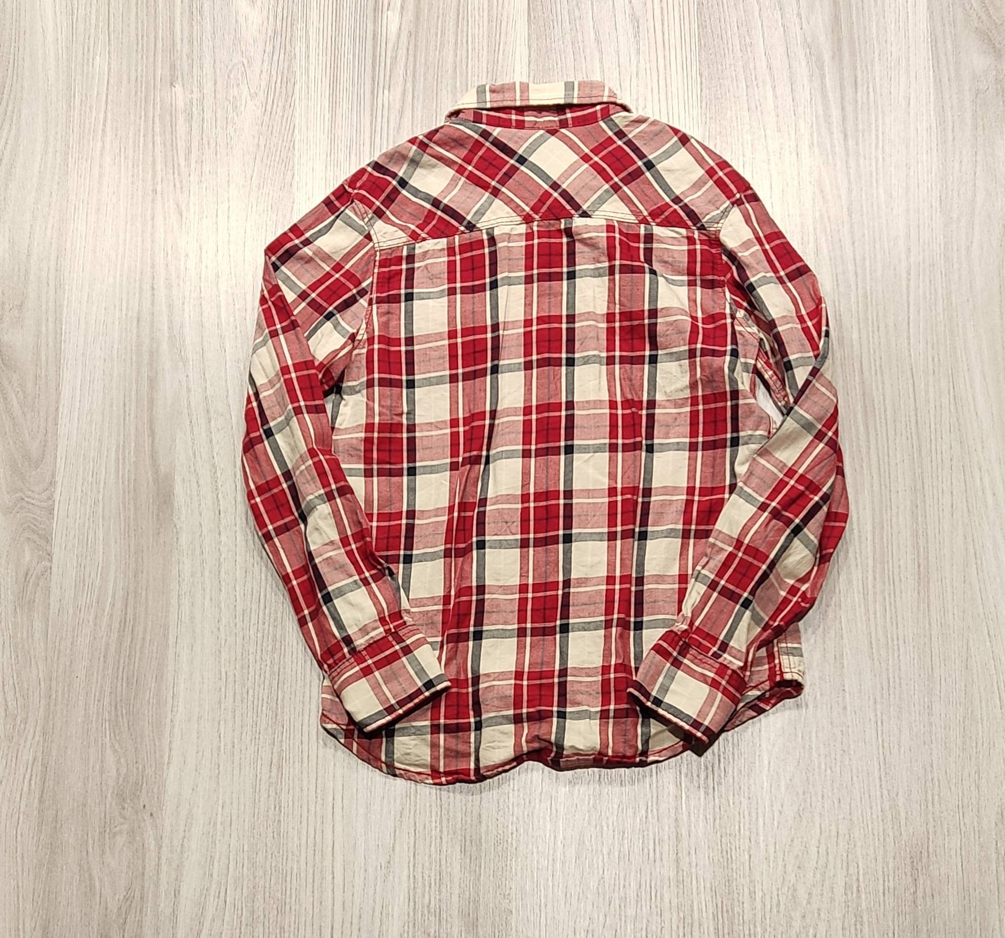 H&M piros kockás hosszú ujjú ing