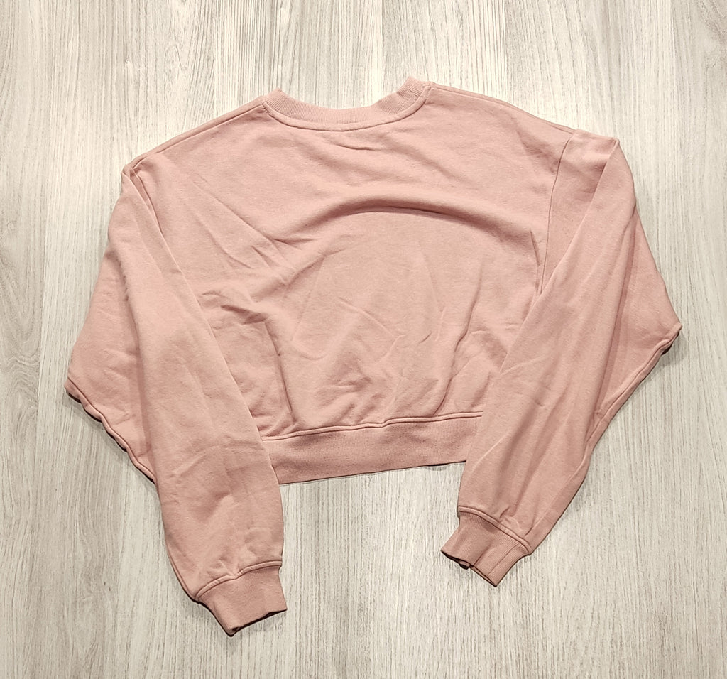 H&M rózsaszín rövid fazonú pulóver