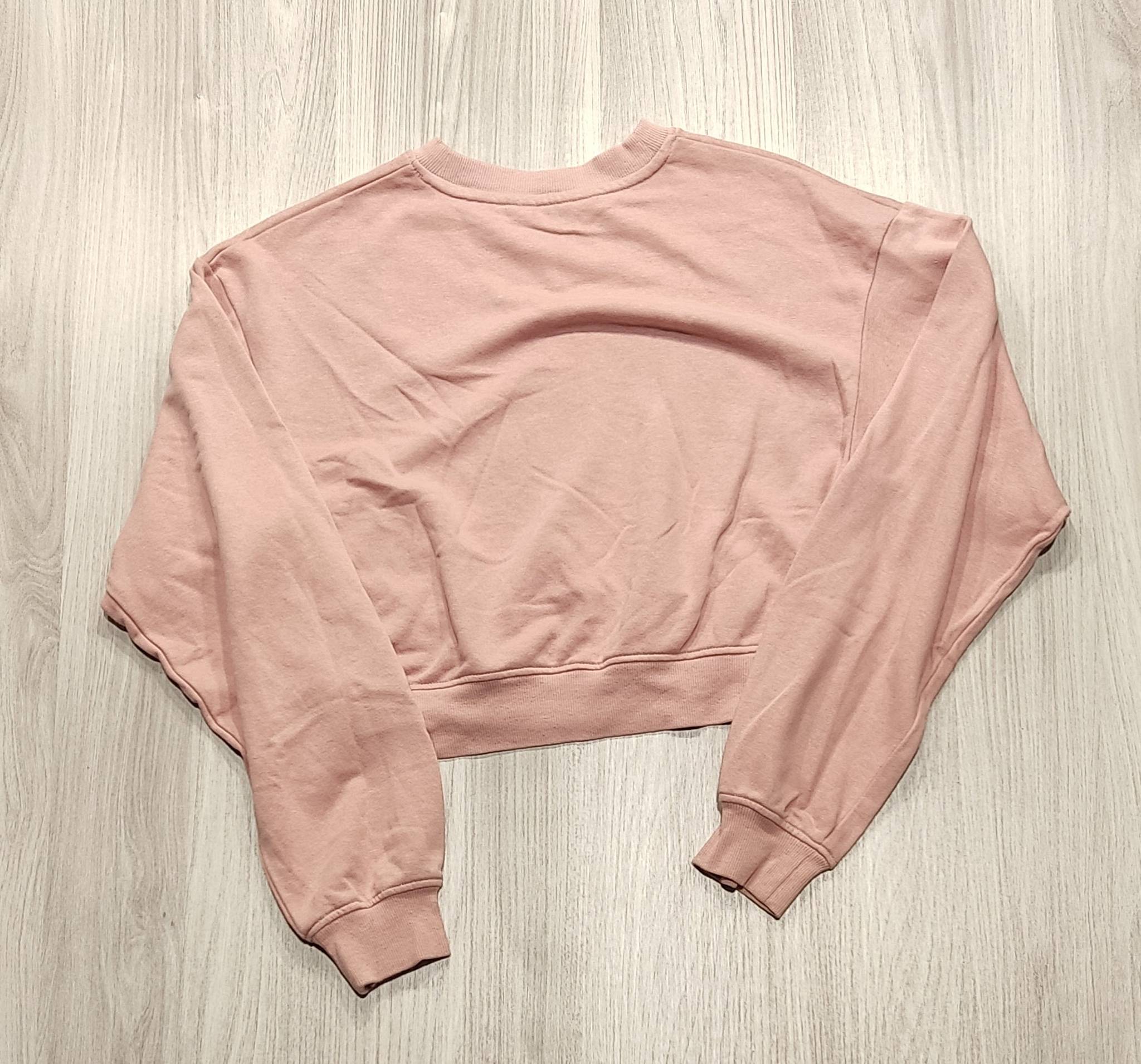 H&M rózsaszín rövid fazonú pulóver