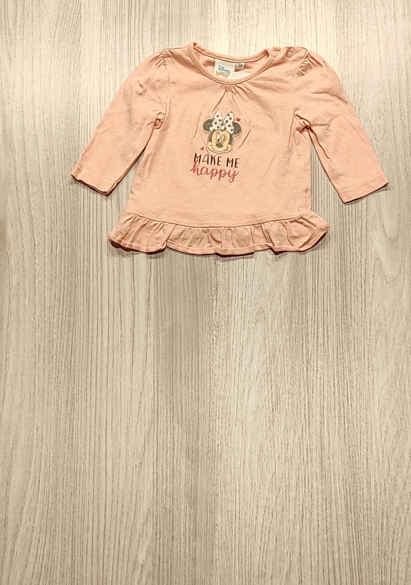 Disney Baby Minnie Mouse rózsaszín fodros felsõ