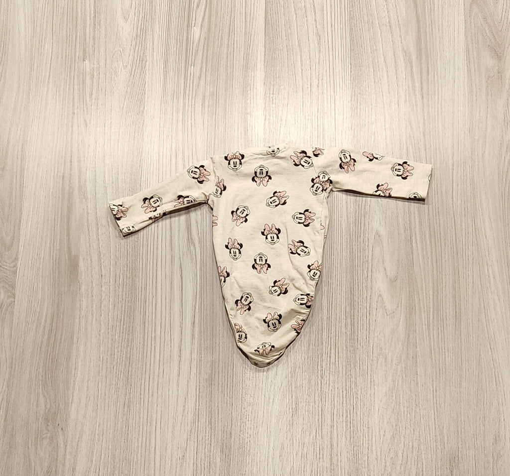 Fehér Minnie egér mintás body