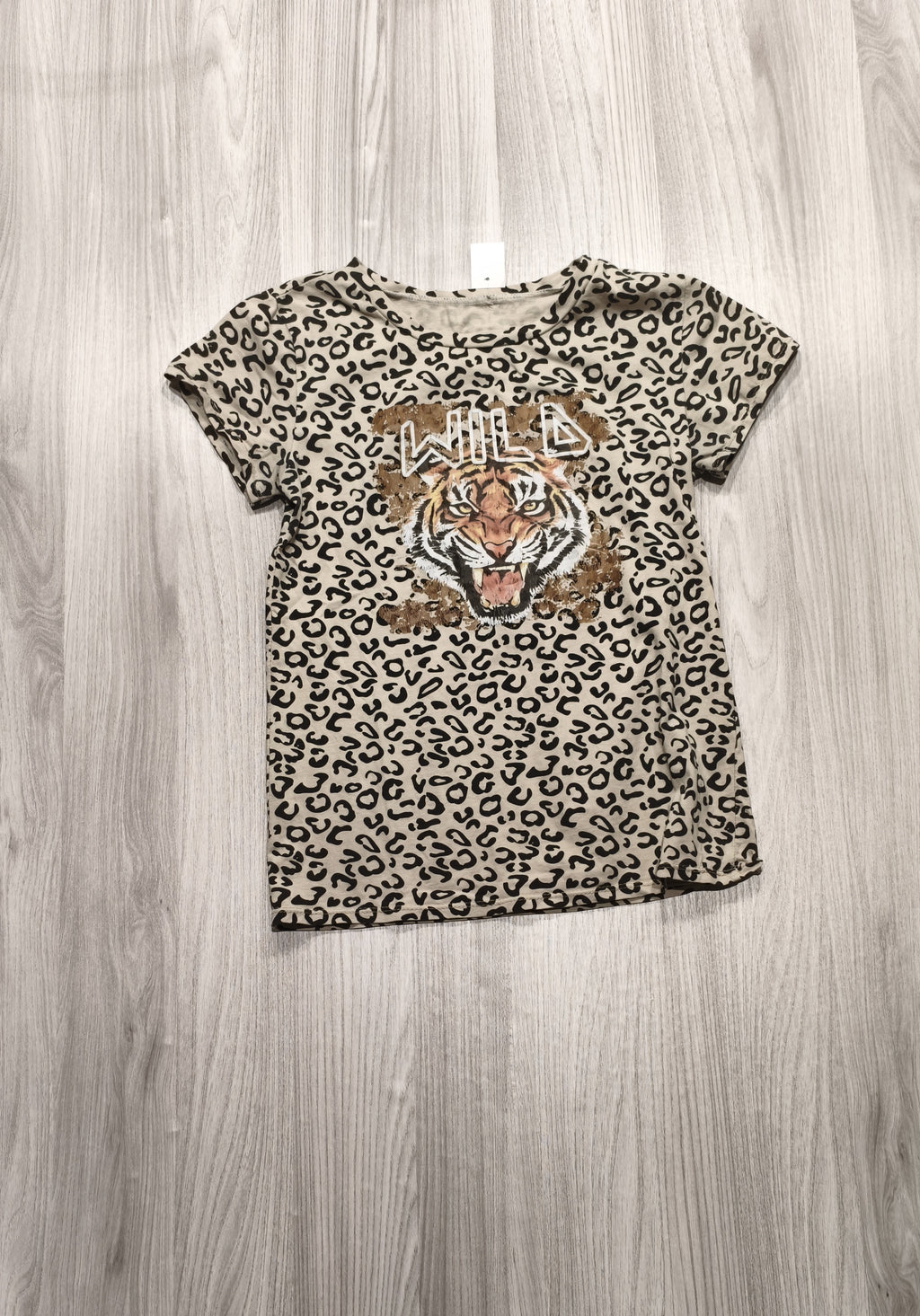 Leopárd mintás „Wild” póló