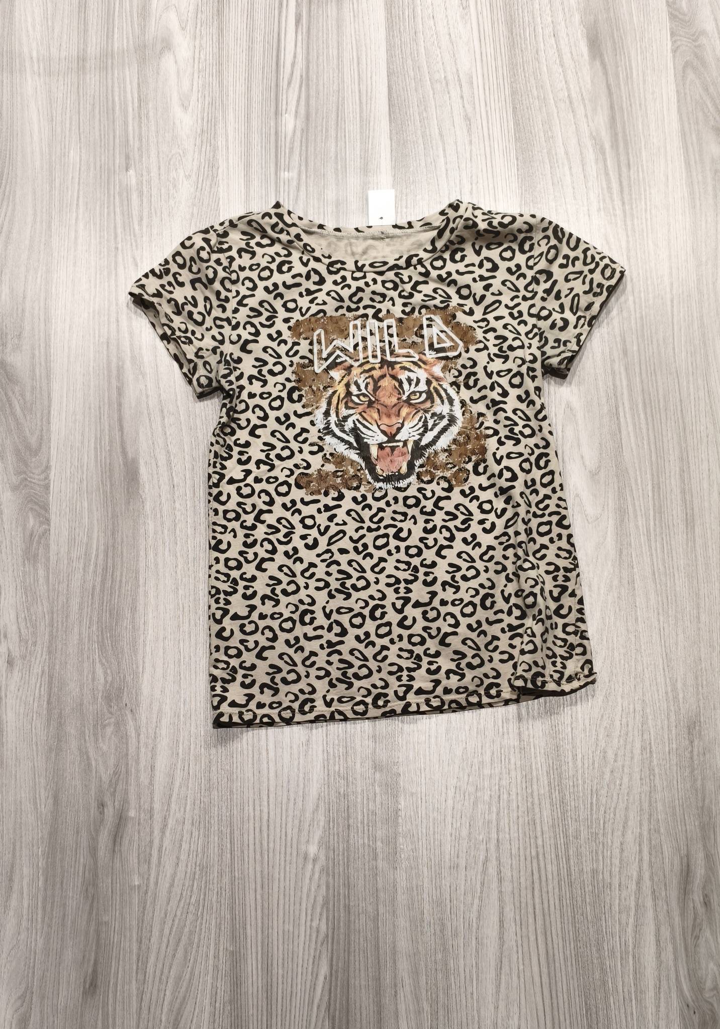 Leopárd mintás „Wild” póló